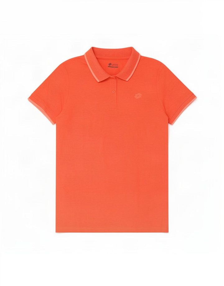 Tricou polo pentru femei Lotto UK 14 Poliester portocaliu mare