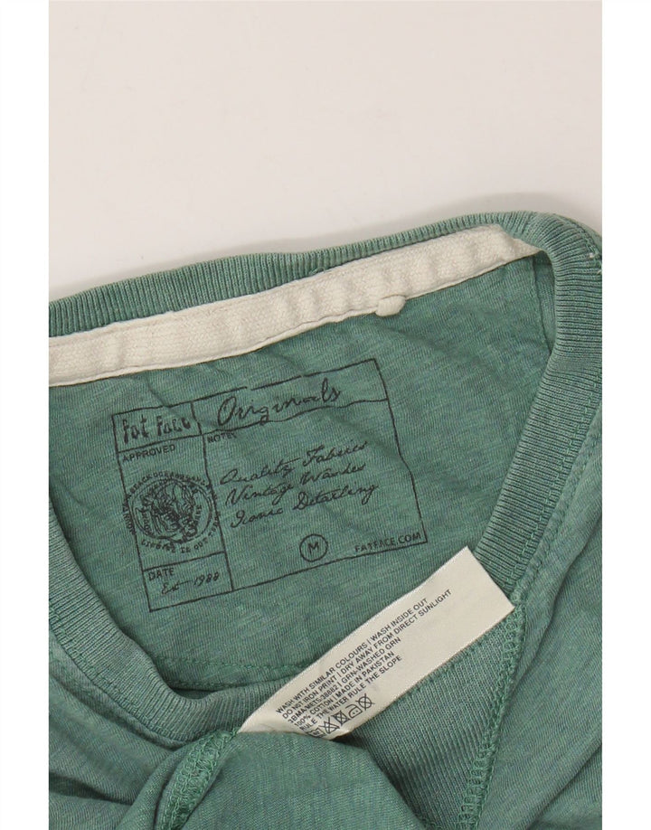 FAT FACE Tricou Bărbați Top Medium Turcoaz Pete Bumbac