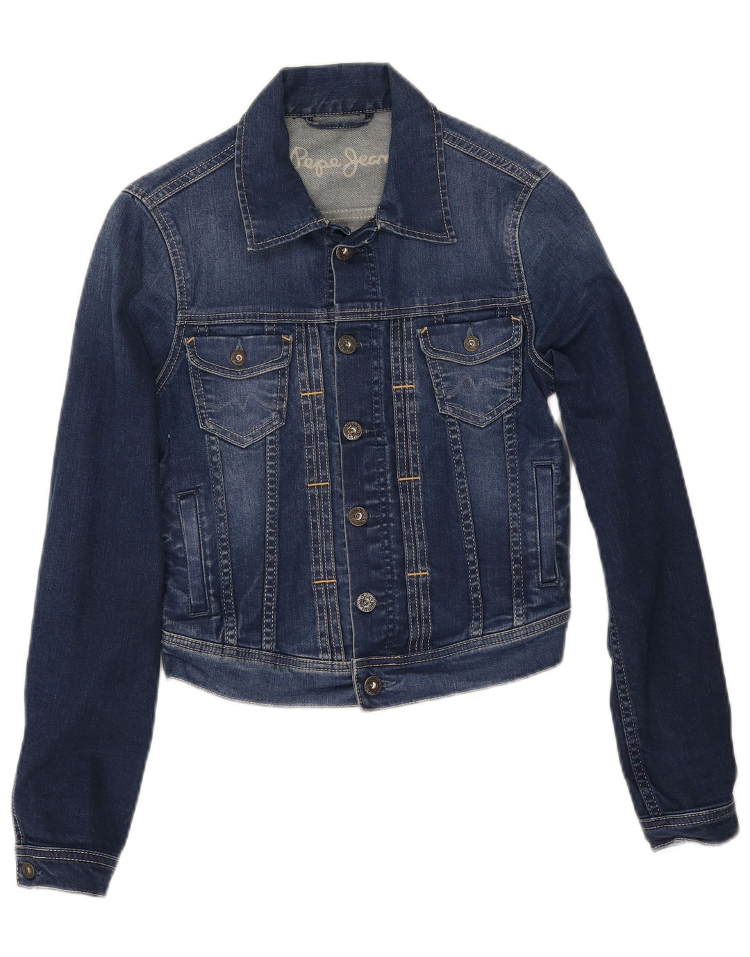 PEPE Jeans Jachetă de blugi pentru femei UK 10 Small Blue Bumbac