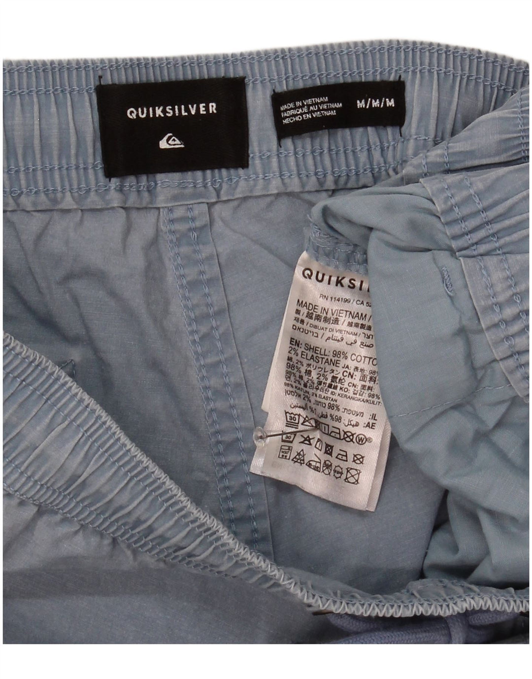 Pantaloni scurți sport Quiksilver pentru bărbați, cu tăiere obișnuită, din bumbac albastru mediu