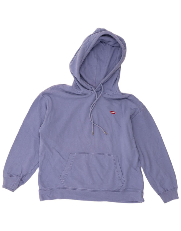 Pulover Levi's pentru damă, cu formă lejeră, cu glugă, UK 14, bumbac albastru mediu