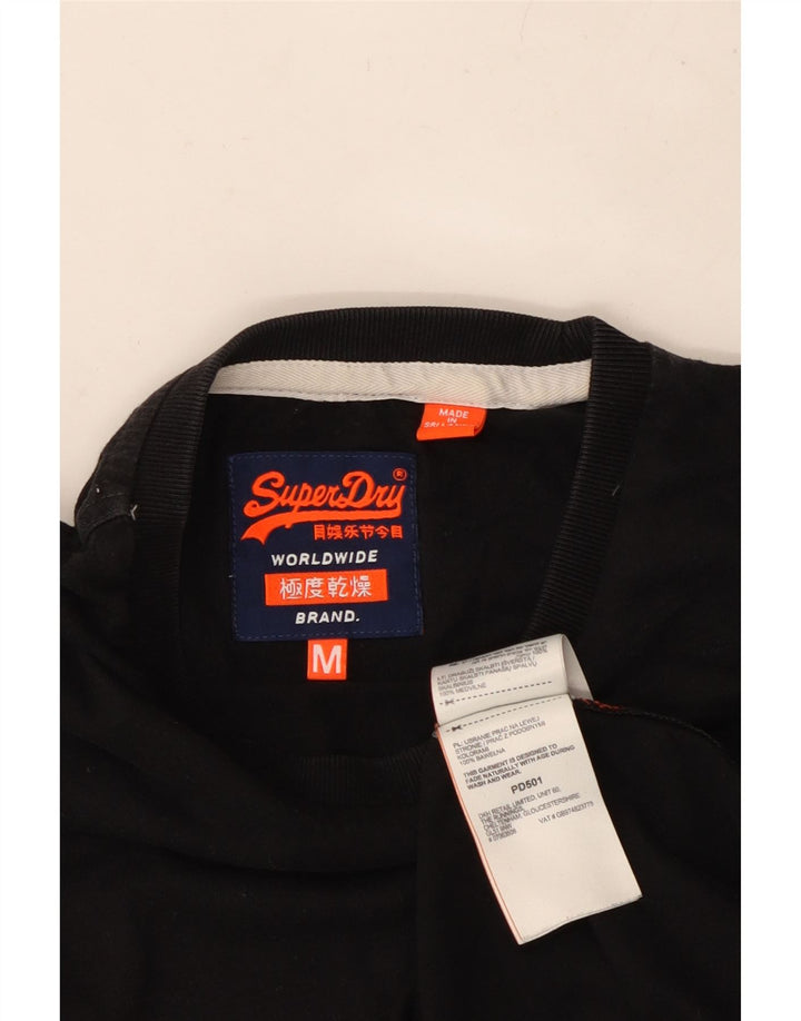 SUPERDRY Tricou Bărbați Top Medium Negru Bumbac