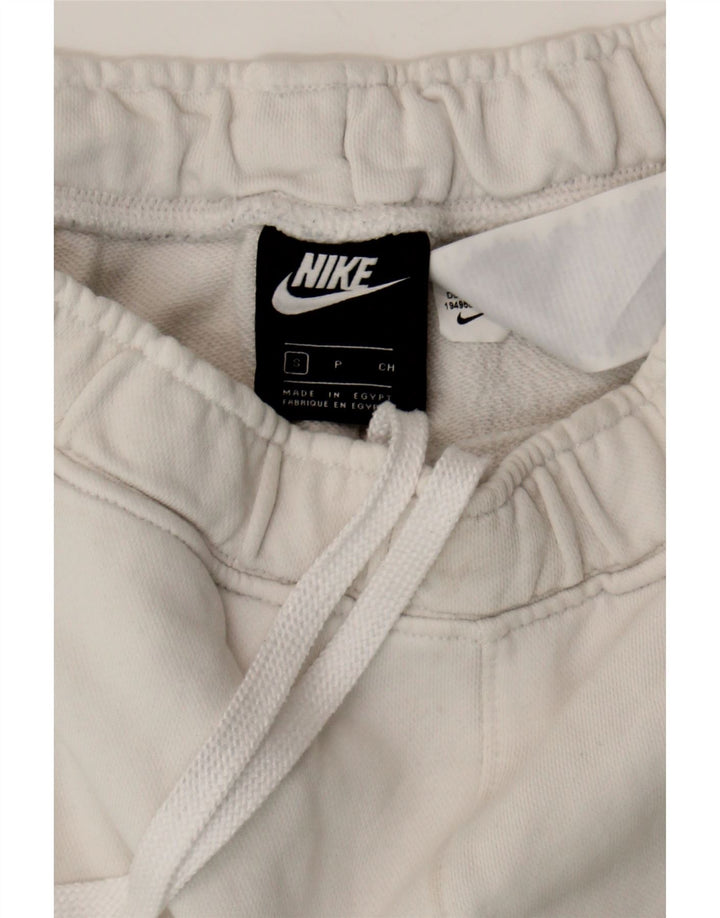 NIKE Mens Graphic Sport Shorts Small White Cotton Vintage Nike and Second-Hand Nike from Messina Hembry 