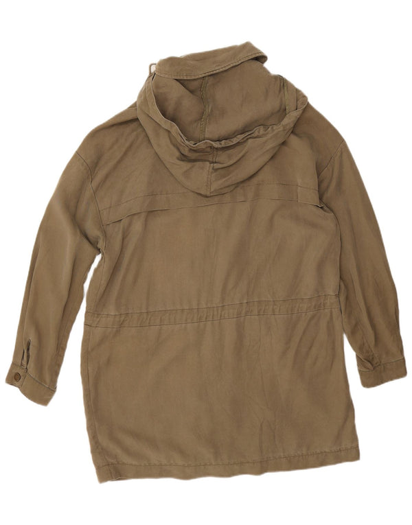 Jachetă parka supradimensionată cu glugă pentru femei Zara UK 14 Medium Khaki