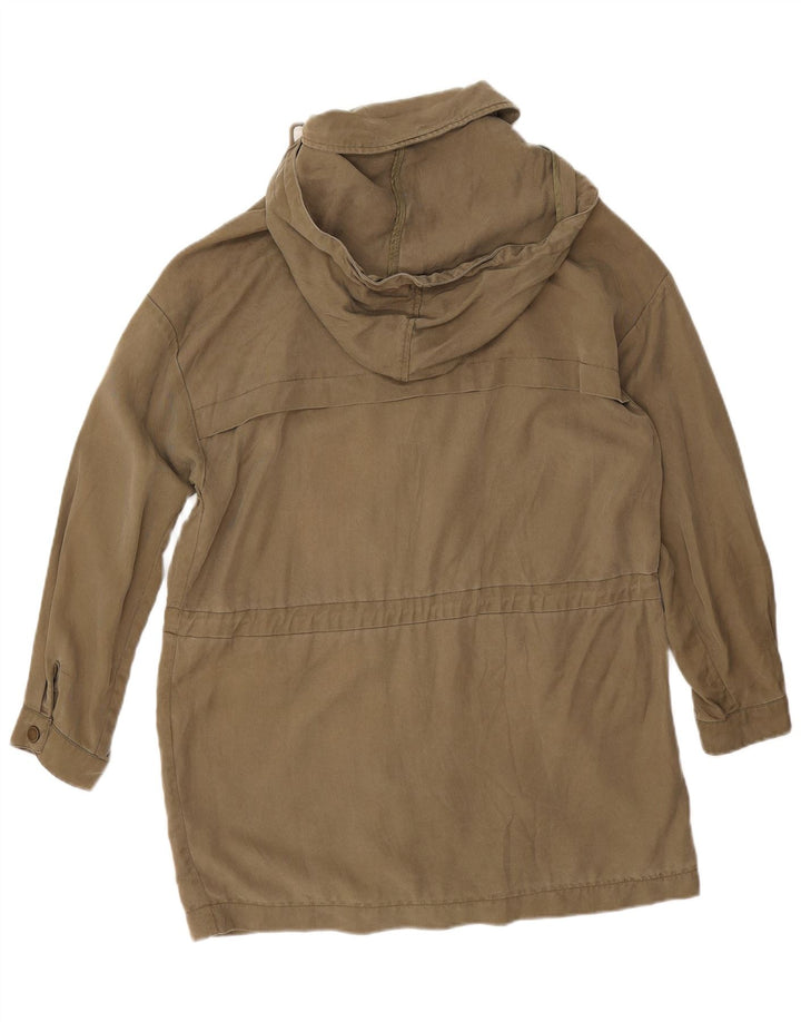 Jachetă parka supradimensionată cu glugă pentru femei Zara UK 14 Medium Khaki