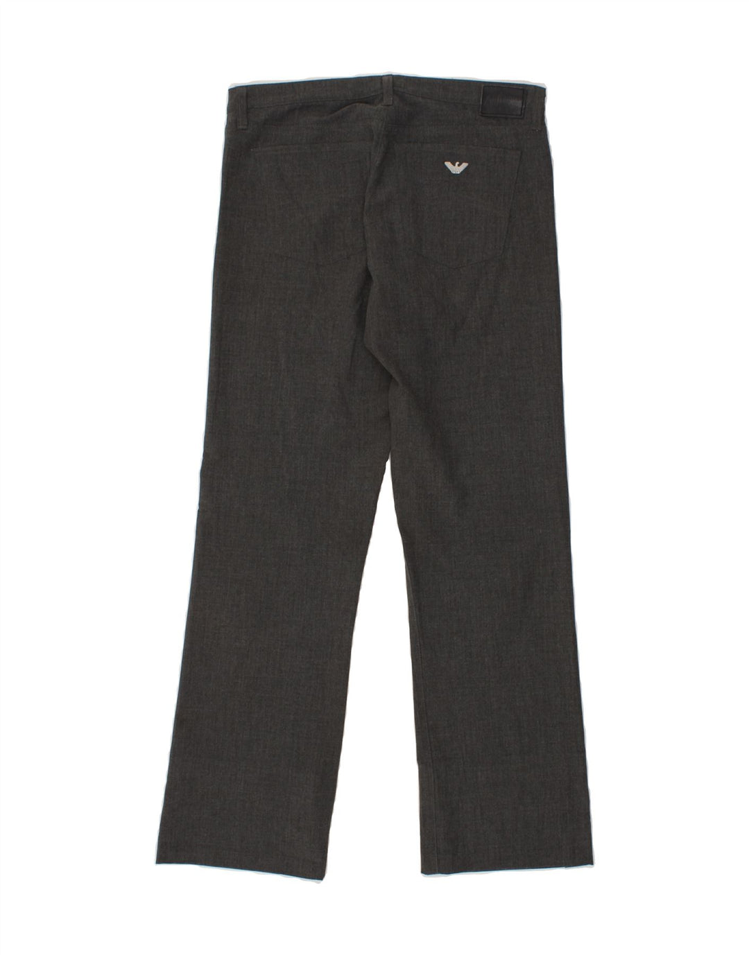 ARMANI Womens Straight Casual Trousers W30 L29 Grey Polyester Vintage Armani and Second-Hand Armani from Messina Hembry 