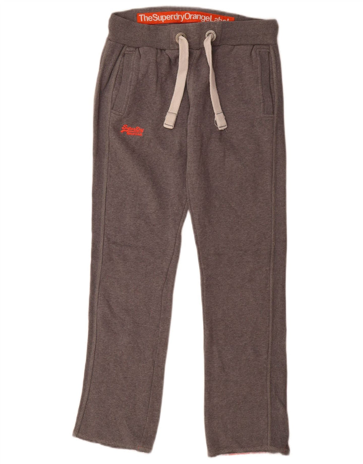 Pantaloni de trening Superdry pentru femei UK 10 mic bumbac gri