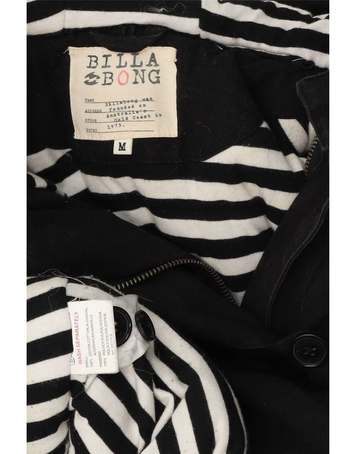 Jachetă parka cu glugă Billabong pentru femei UK 14, bumbac mediu negru