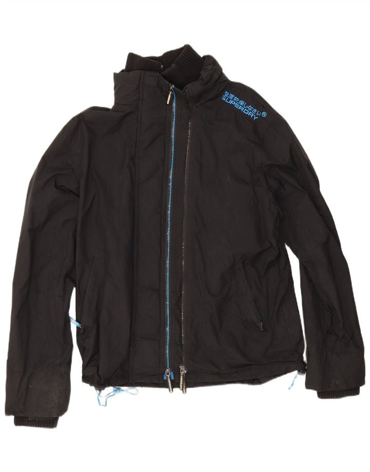 Jachetă de ploaie Superdry Windcheater pentru bărbați UK 42 XL Nylon negru