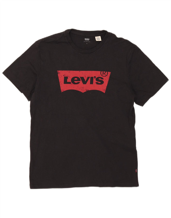 Tricou grafic pentru bărbați Levi's Top mediu negru bumbac
