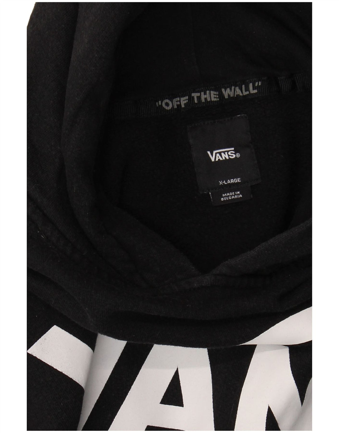 VANS Pulover cu glugă cu grafic pentru femei UK 18 XL Negru