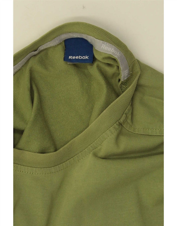 Tricou pentru bărbați Reebok Top din bumbac verde mediu