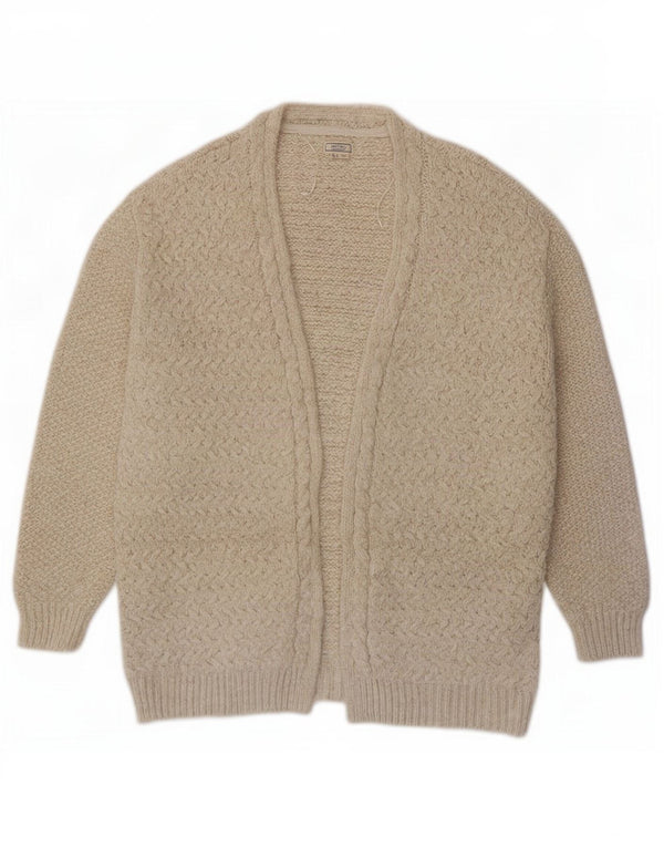 Pulover cardigan deschis pentru femei Fat Face UK 14 mare, bej, acrilic