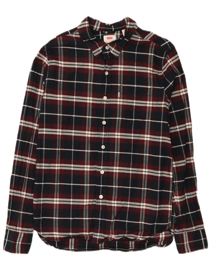 Cămașă pentru bărbați Levi's Flannel Small Black Check Bumbac