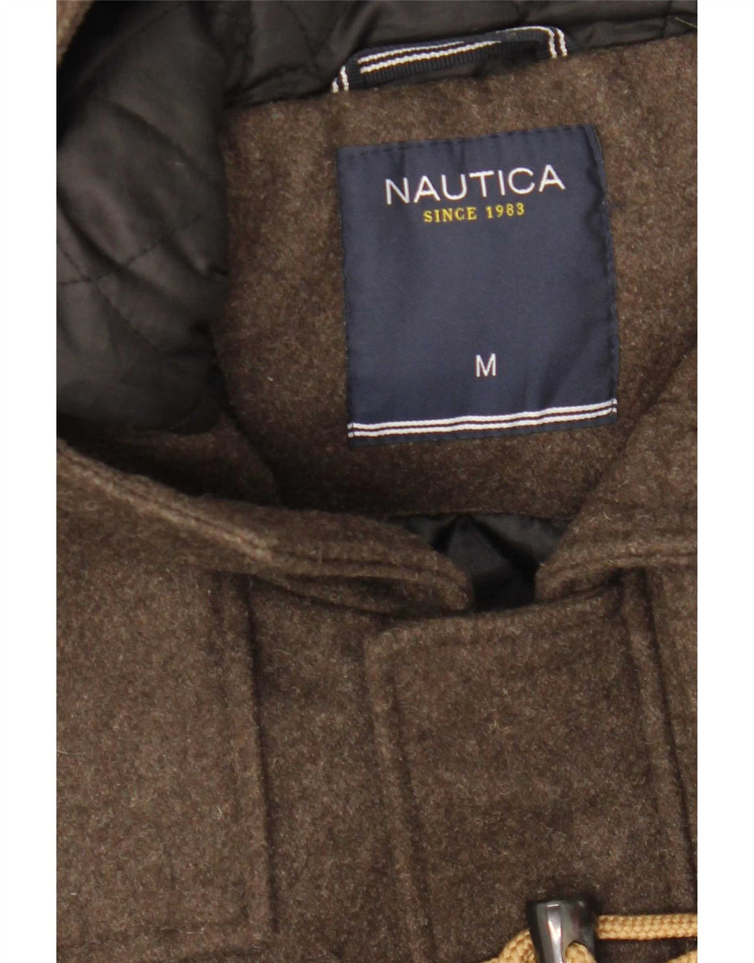Nautica Manson cu glugă pentru bărbați UK 38 Lână maro medie