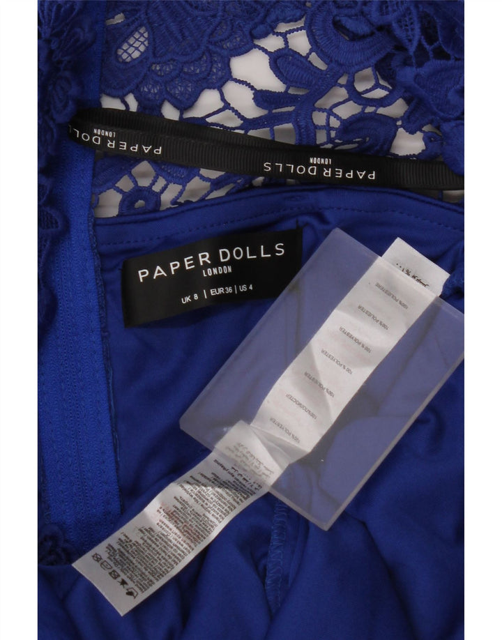 PAPER DOLLS Rochie pentru femei cu umăr dezactivat UK 8 Small Blue Floral Poliester