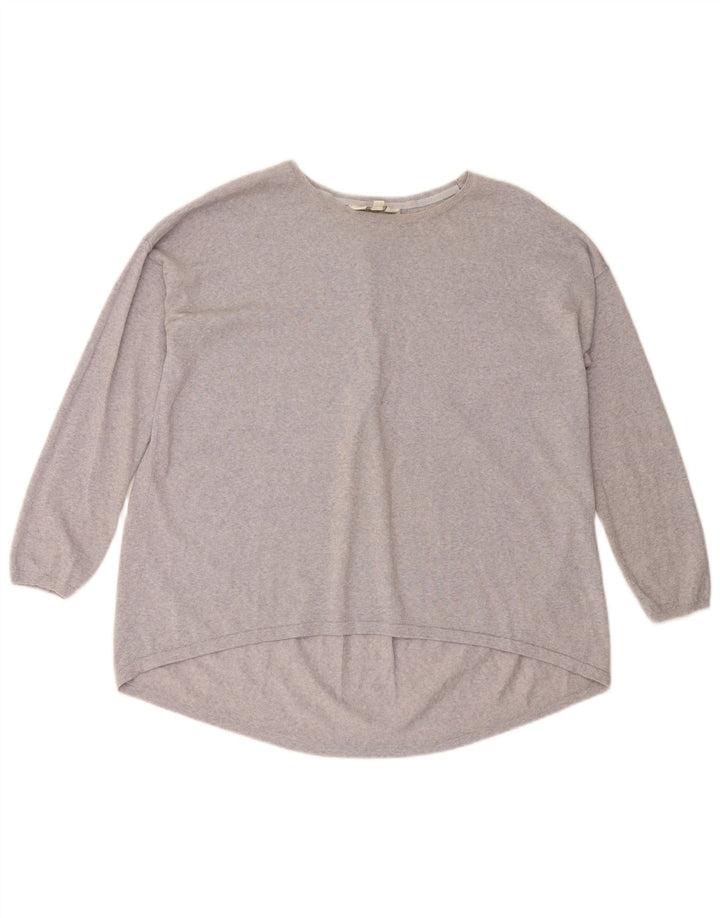 MONSOON Pulover pentru damă, cu gât de barcă, lângă, UK 14, lână violet mediu