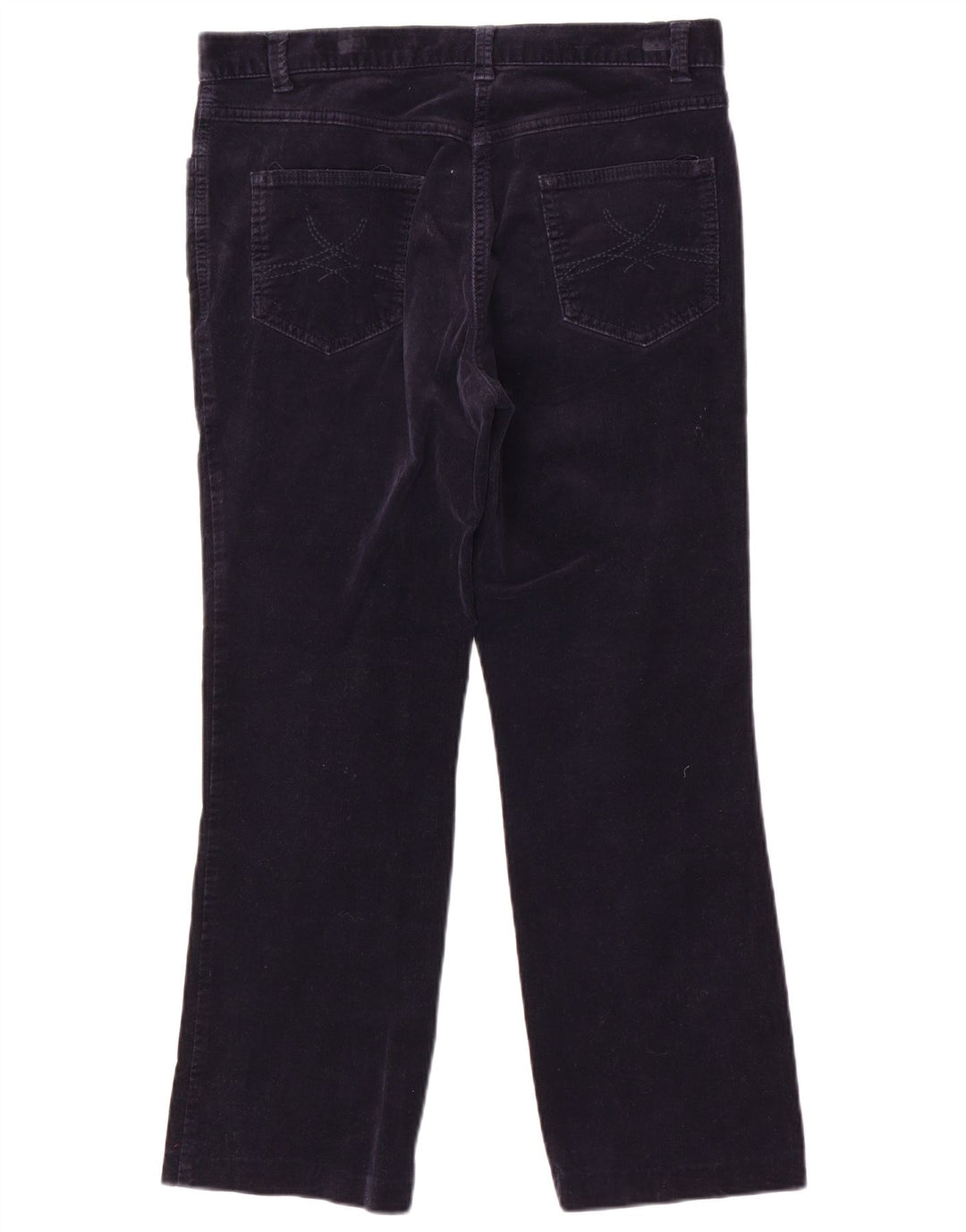 Pantaloni tăiați pentru femei Marks & Spencer Bootcut UK 12 Medium W32 L25 Bleumarin B