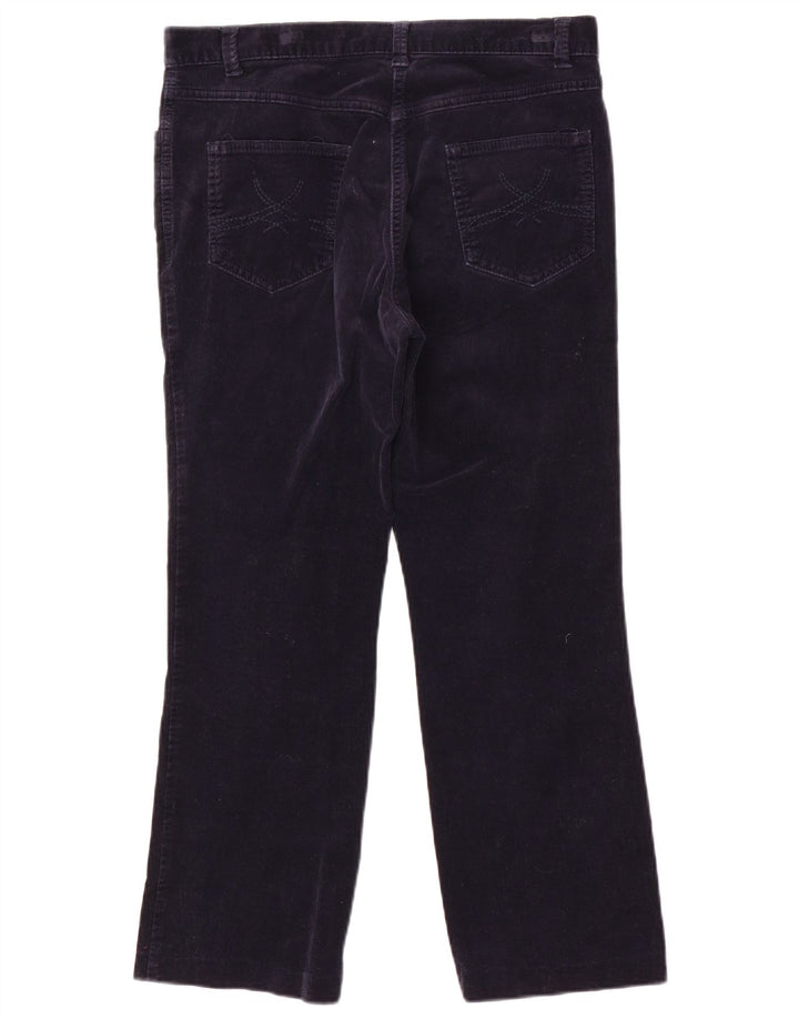 Pantaloni tăiați pentru femei Marks & Spencer Bootcut UK 12 Medium W32 L25 Bleumarin B