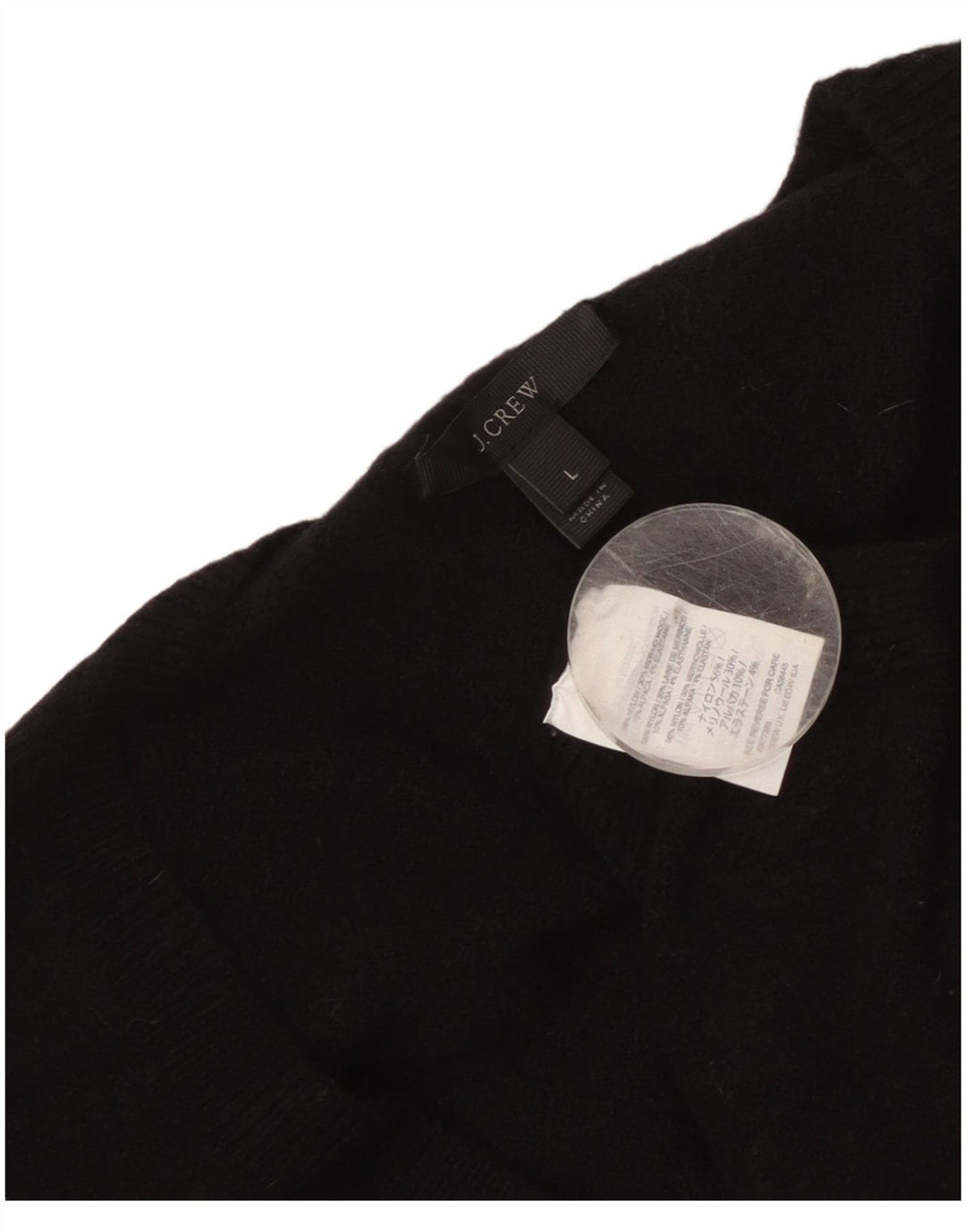 J. Crew Pulover cu decolteu în V pentru femei UK 16, mare, negru, nailon