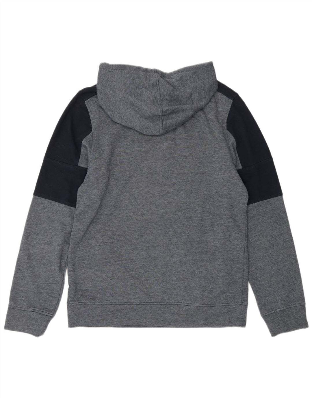 JACK & JONES Pulover cu glugă cu grafică pentru bărbați, mijlociu, albastru marin, bloc de culoare