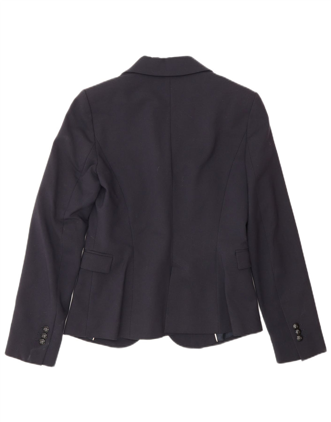 Blazer pentru femei Zara cu 1 nasture UK 10 mic bumbac bleumarin