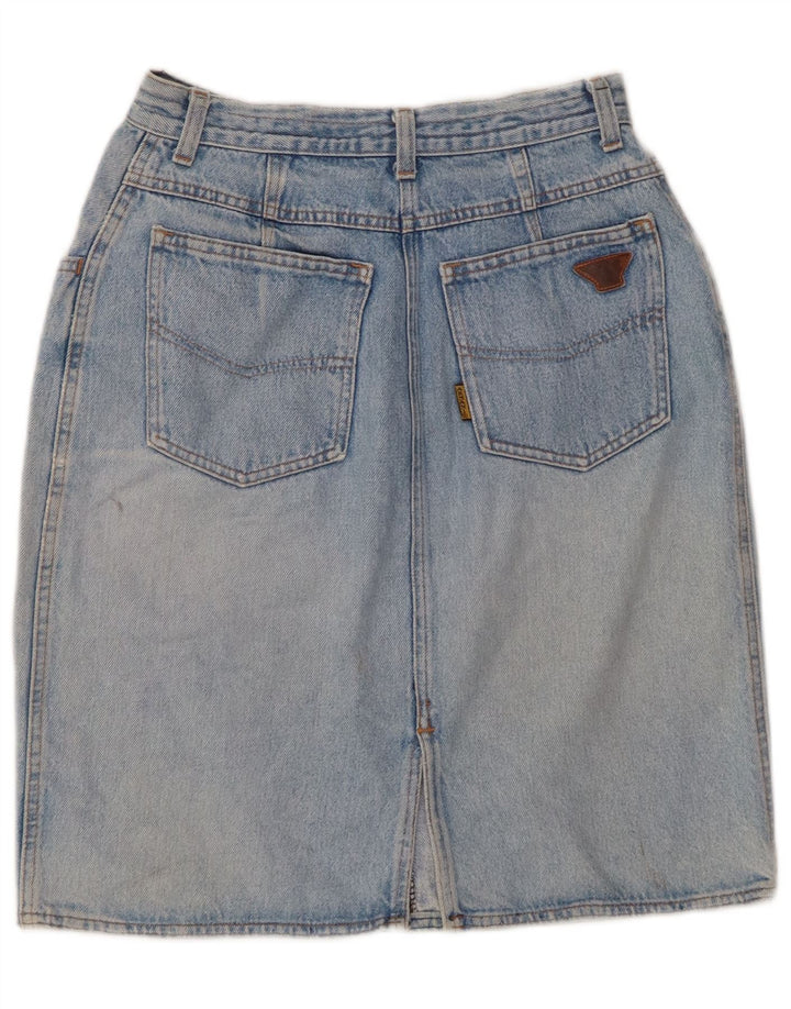 Fusta de denim cu talie înaltă pentru femei ARMANI IT 44 Medium W24 Albastru