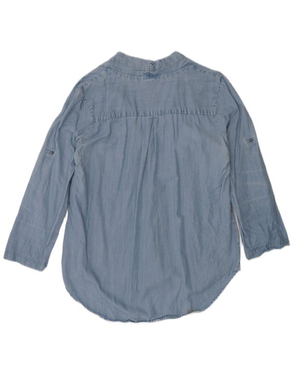 Bluză cu mânecă lungă pentru femei MOSSIMO UK 16 Lyocell mare albastru