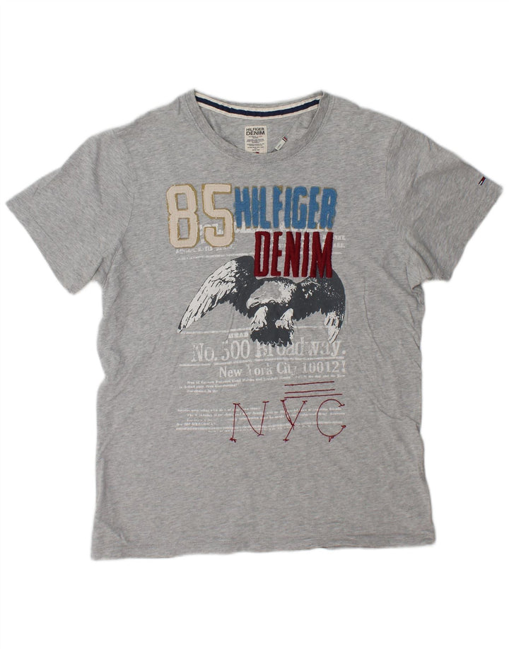 Tricou grafic Tommy Hilfiger pentru bărbați Top mare gri