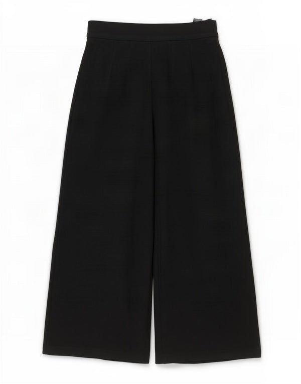 Marks & Spencer Womens Wide Leg Casual Trousers UK 10 Small W28 L27 Black