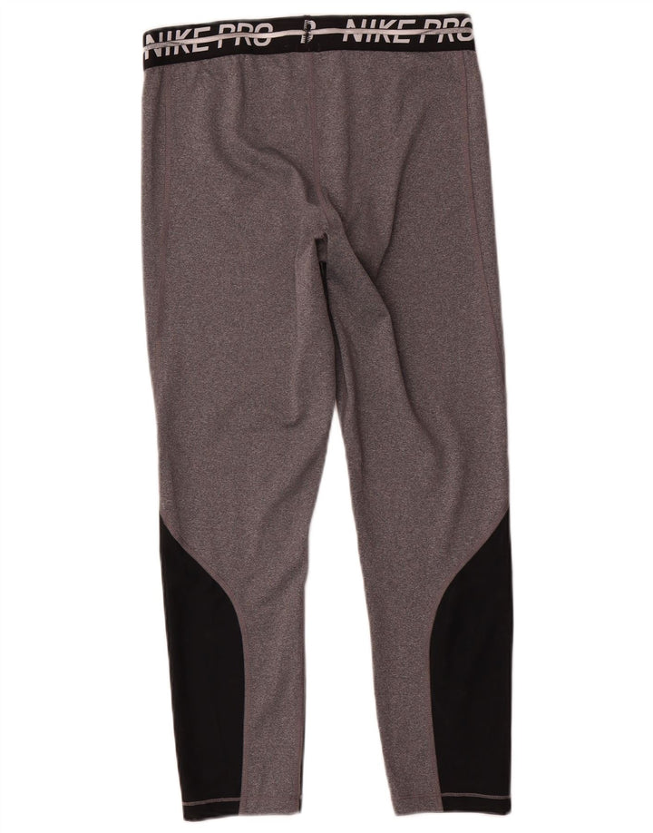 Leggings cu grafice Nike Dri Fit pentru femei UK 14 Gri mediu Colorblock