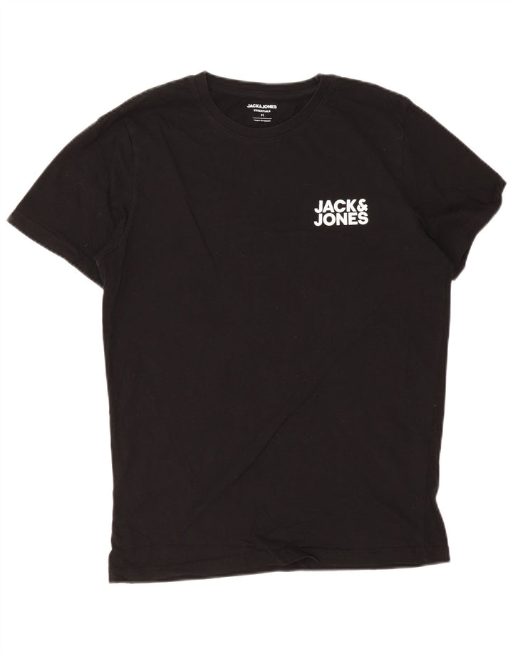 Jack & Jones Tricou Bărbați Top Mediu Negru Bumbac