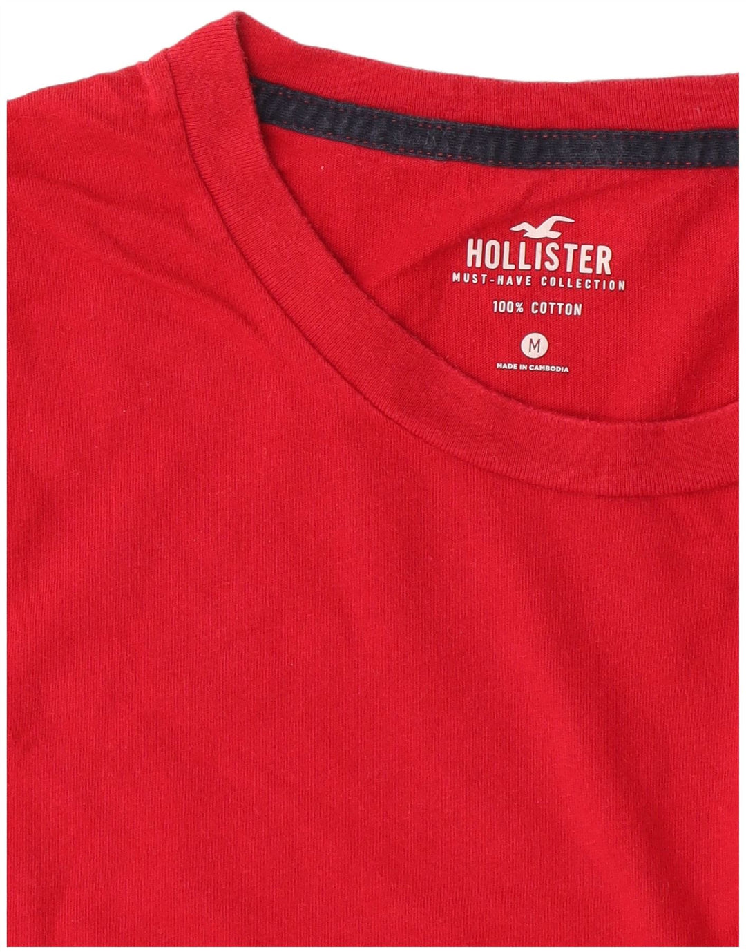 Tricou pentru bărbați Hollister Top Medium Red Bumbac