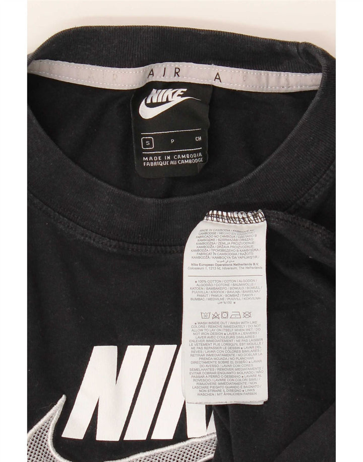 Tricou grafic Nike pentru bărbați Top mic, negru, bumbac