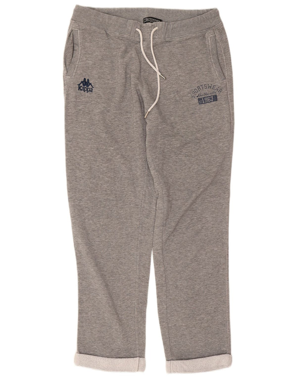 Pantaloni de trening cu grafică pentru bărbați Kappa 2XL, bumbac cu pete gri