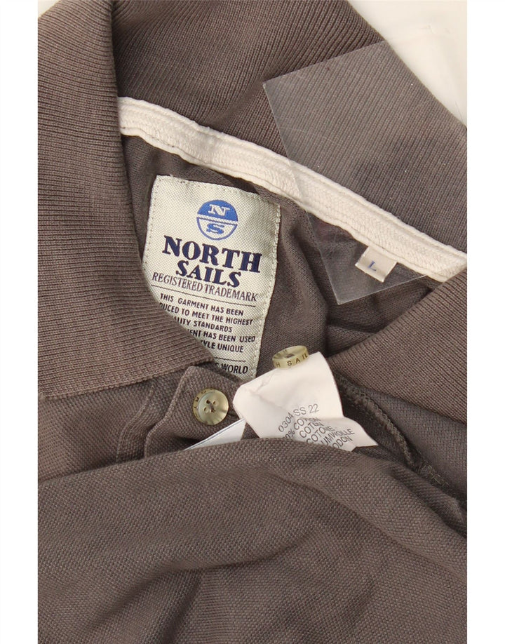 NORTH SAILS Tricou polo pentru bărbați, mare, gri, bumbac