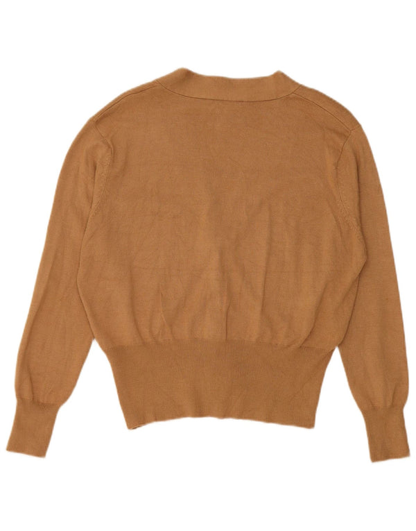 Pulover cardigan pentru femei Zara UK 10 mic, bej, viscoză