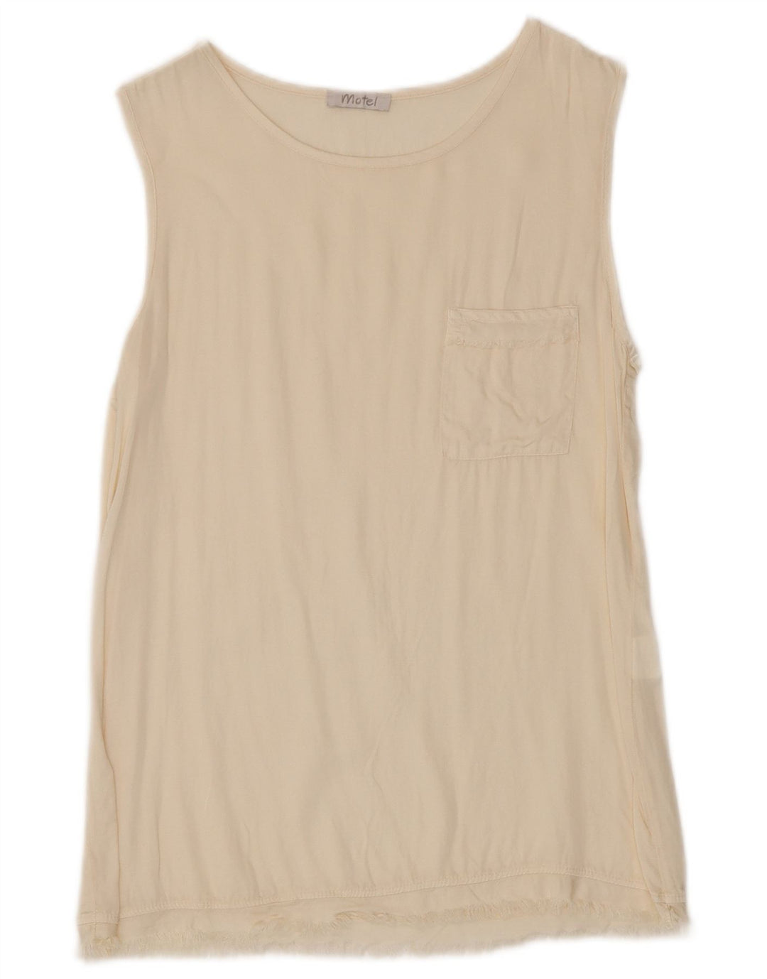 Vest Top pentru femei Motel UK 10 Small Beige Viscose