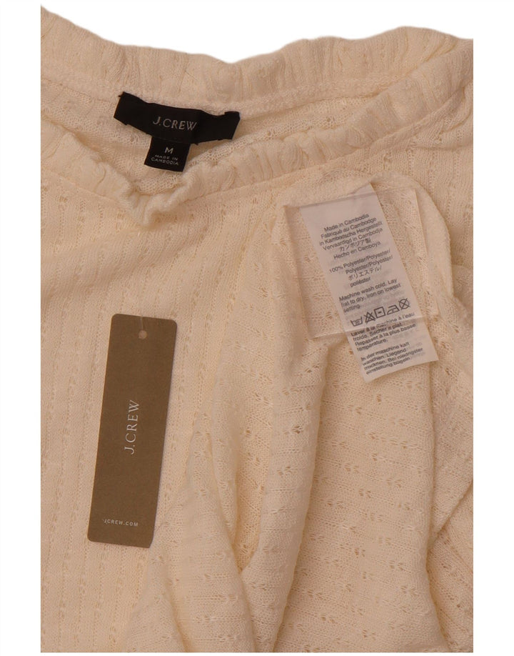 Bluză din tricot pentru femei J. CREW UK 14 Poliester alb mediu mediu