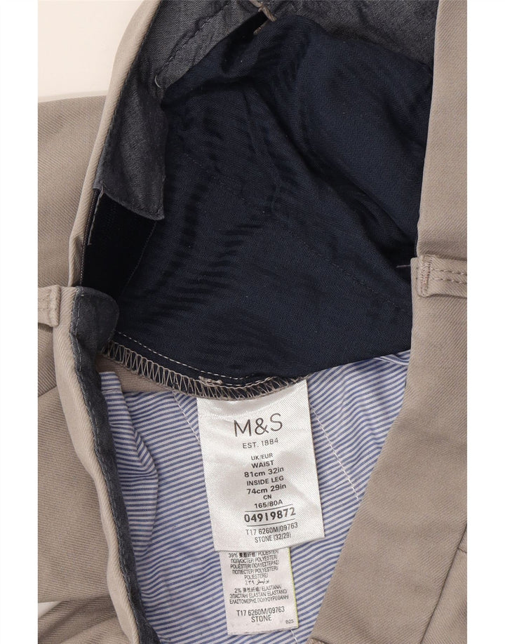 Marks & Spencer Pantaloni drepți pentru bărbați L32 L28 bumbac gri
