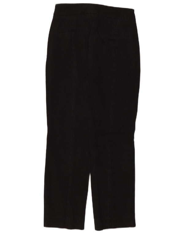J. CREW Womens Straight Casual Trousers US 2 XS W26 L25 Black Cotton