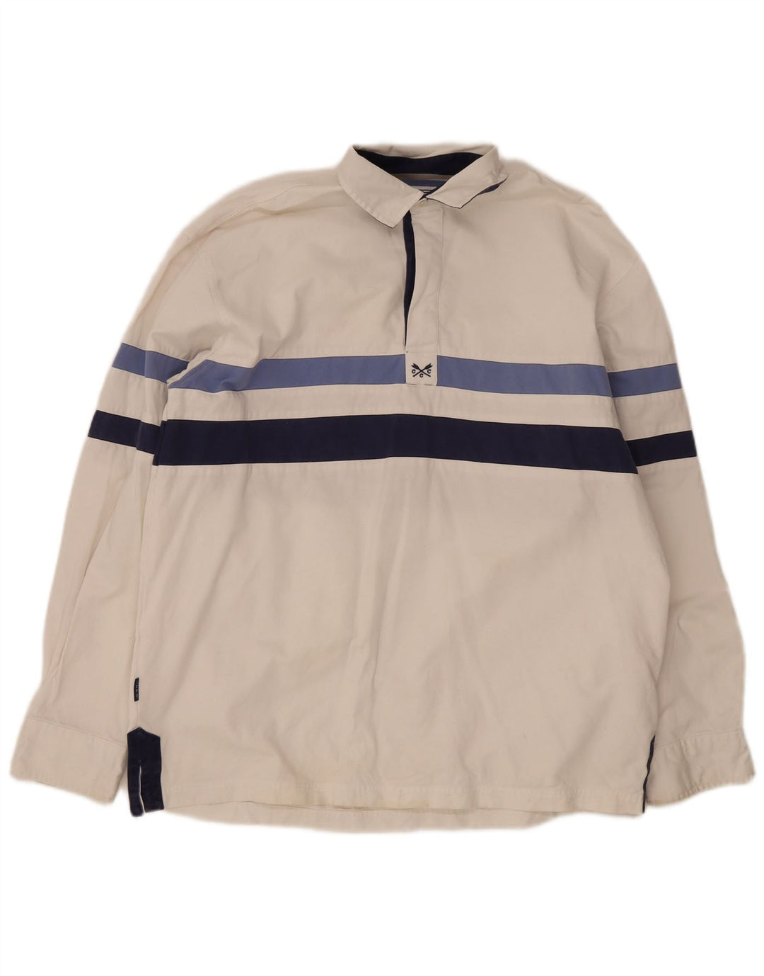 Crew Clothing Cămașă pulover pentru bărbați, bumbac mare cu dungi albe
