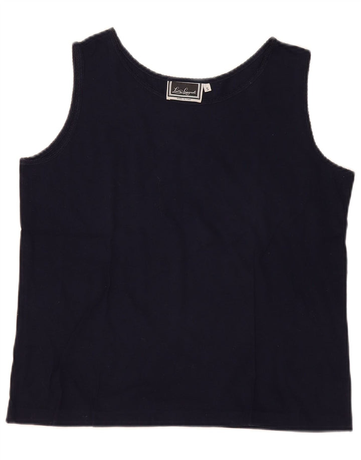 Luisa Spagnoli Femei Vest Vest Top UK 10 Small Bleumarin