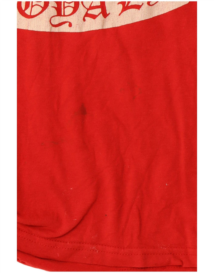 SUPERDRY Tricou cu grafic pentru femei Top UK 12 Medium Red Bumbac