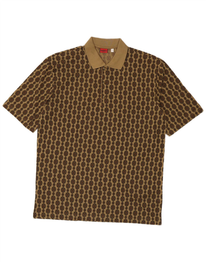 Tricou polo Rodrigo pentru bărbați IT 50 Medium Kaki Geometric Bumbac