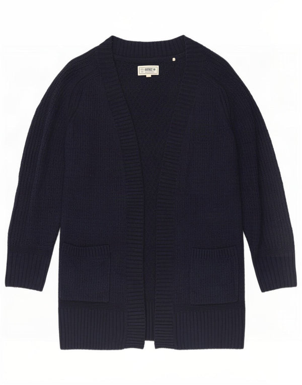 Fat Face Womens Longline Cardigan Pulover UK 14 Large Bleumarin Flecked