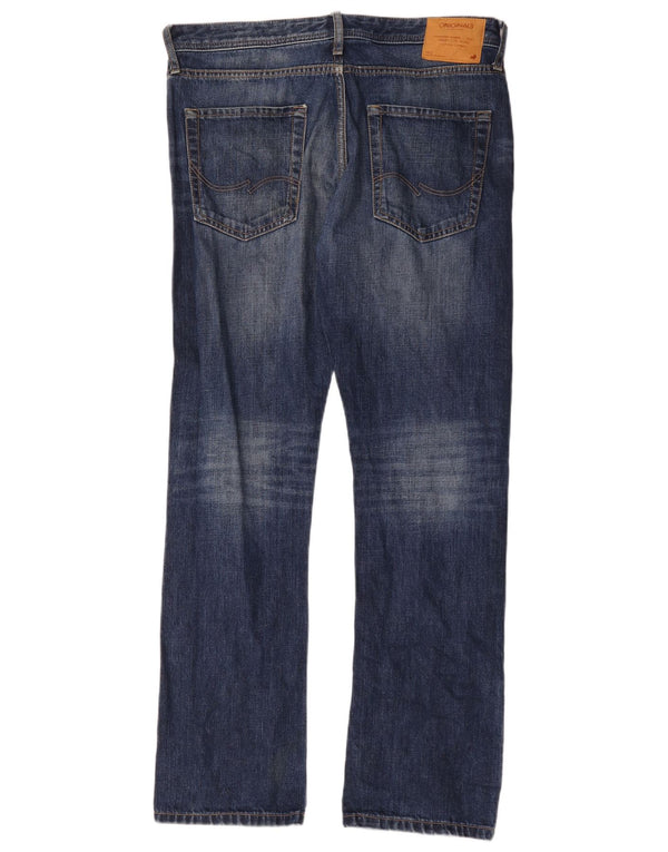 Blugi drepți Jack & Jones pentru bărbați Clark, cu ajustare normală, L34 L34, bumbac albastru