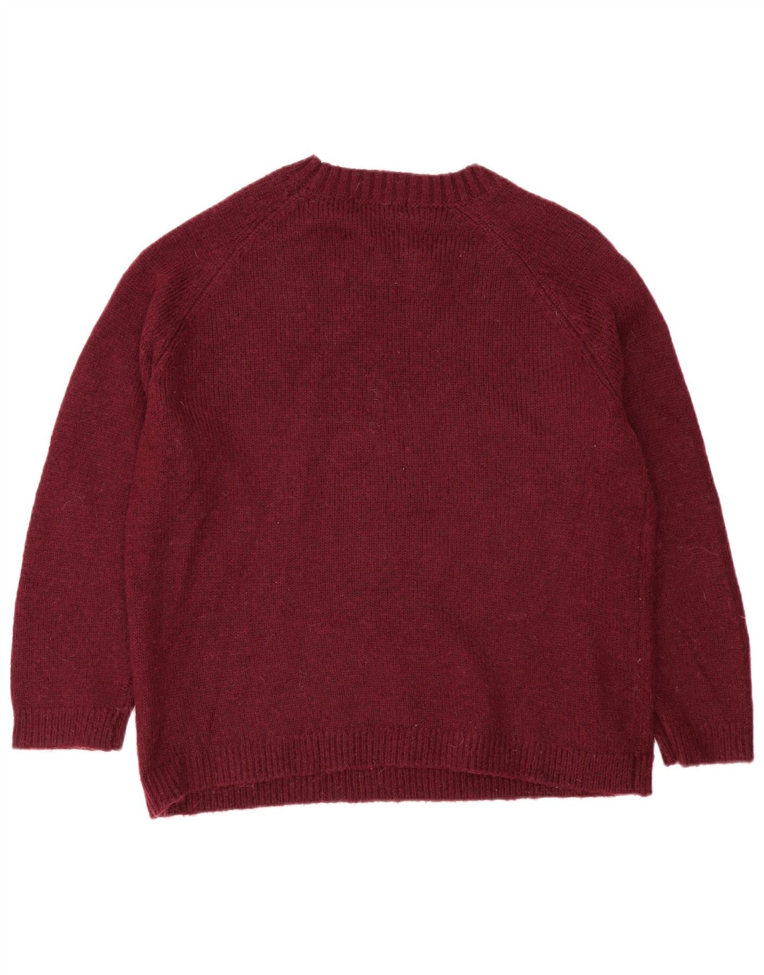 Pulover pentru bărbați Marks & Spencer cu decolteu rotund, mare, acrilic Bordeaux