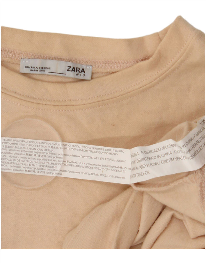 Pulover Oversized Crop pentru Damă Zara UK 10 Small Off White