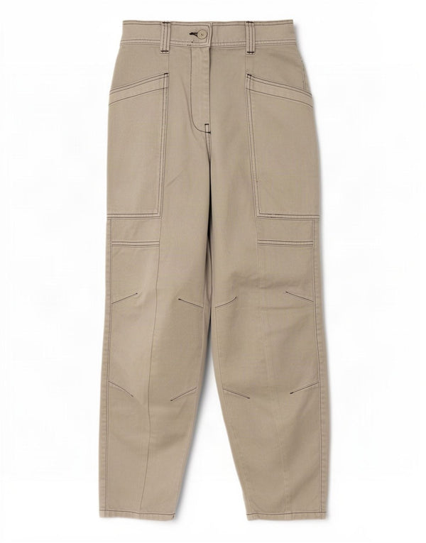 Topshop Pantaloni casual conici pentru femei UK 8 Small W26 L28 Bumbac gri